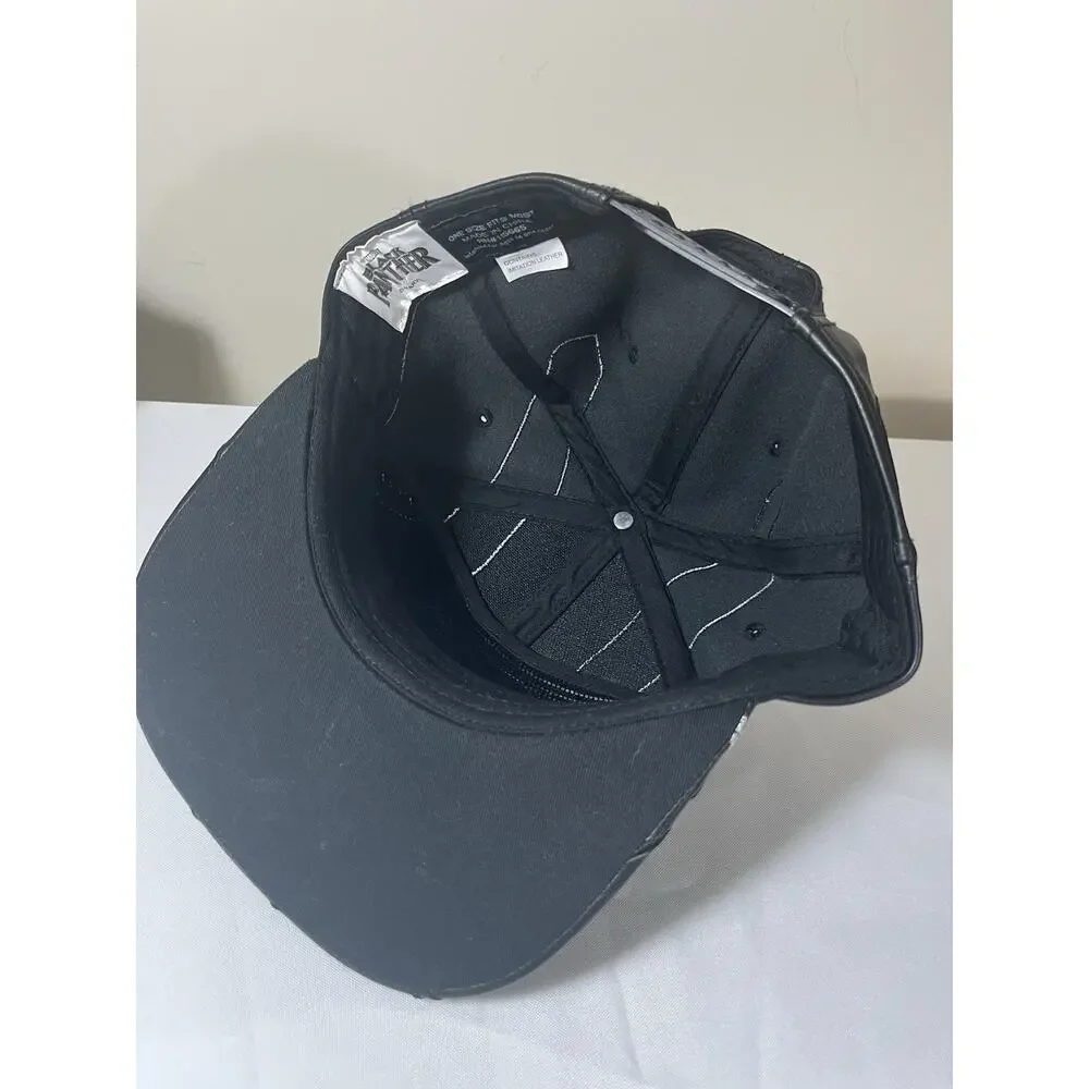 Cosplay!!! Faux Leather Marvel Black Panther Movie Fan Snapback Cap [Adjustable]